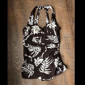 Lands End One Piece Slender Tunic, Brown